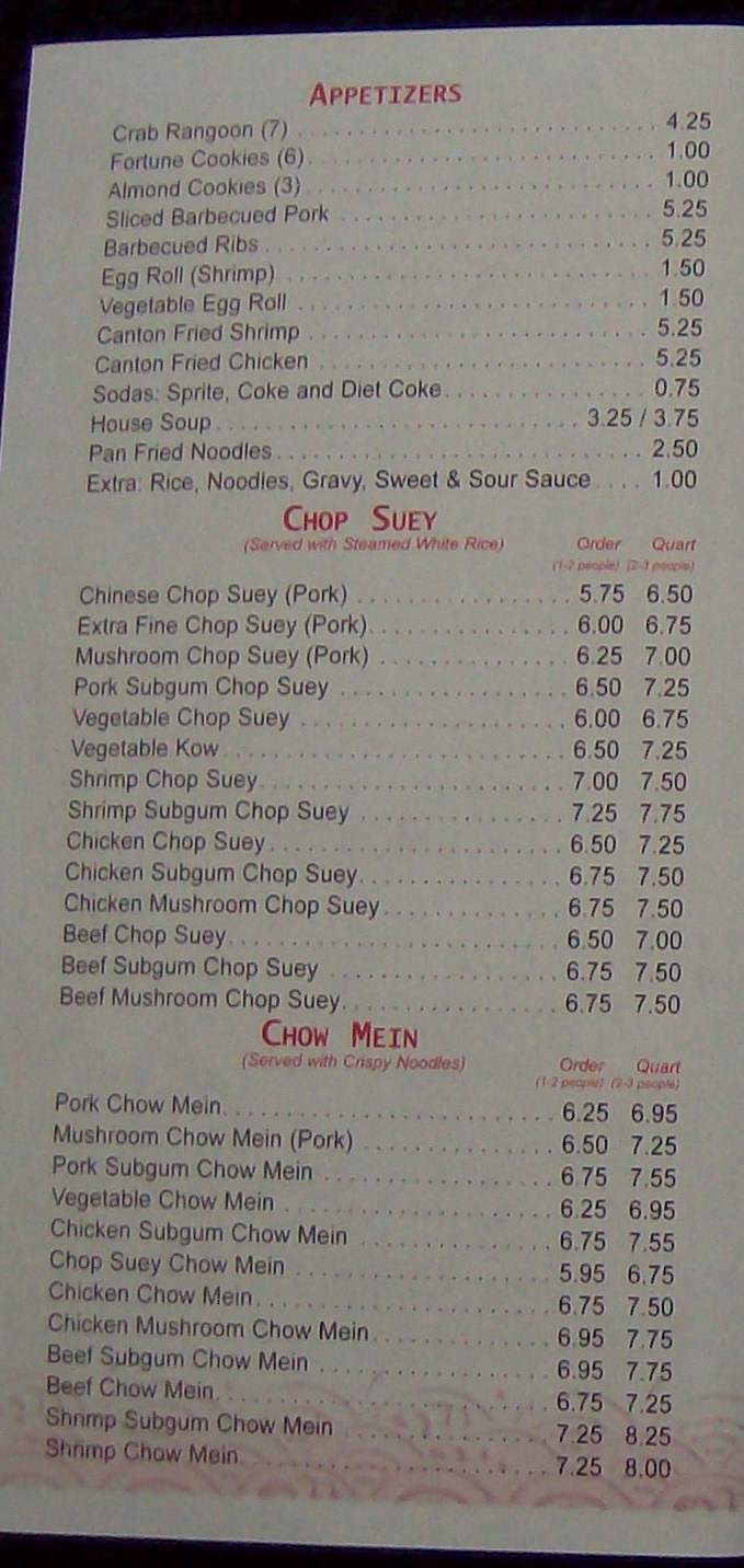 Chinese Pagoda - Milwaukee, WI menu_pic