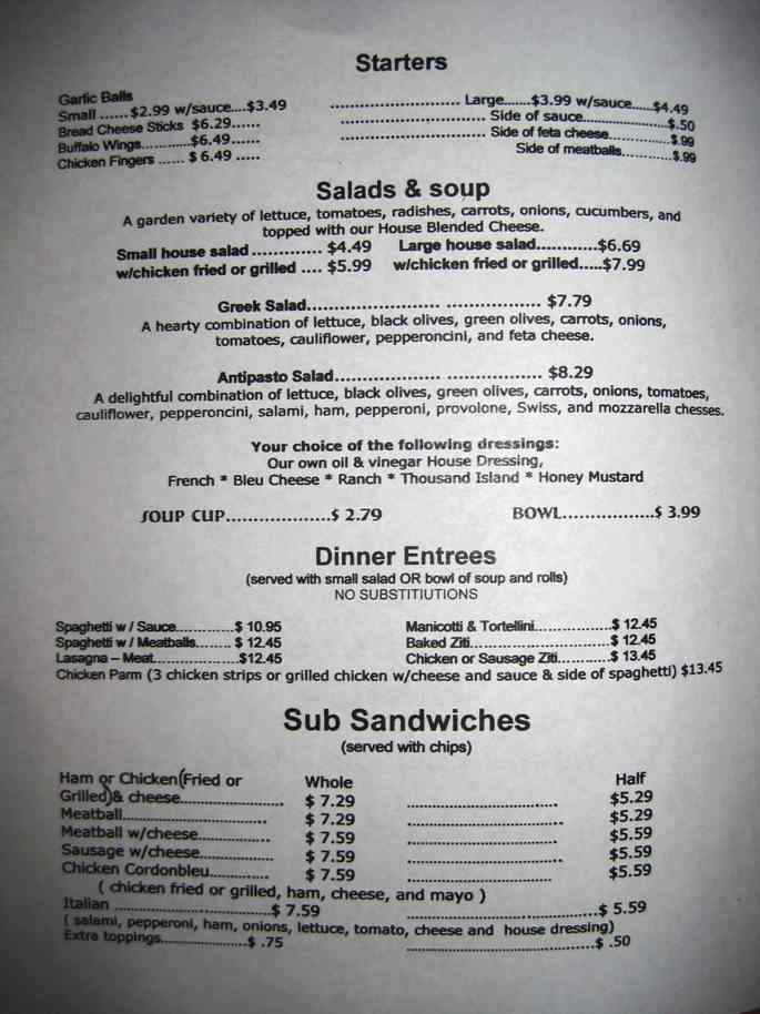 Angelo's Family Pizza & Pasta - Waynesville, NC menu_pic
