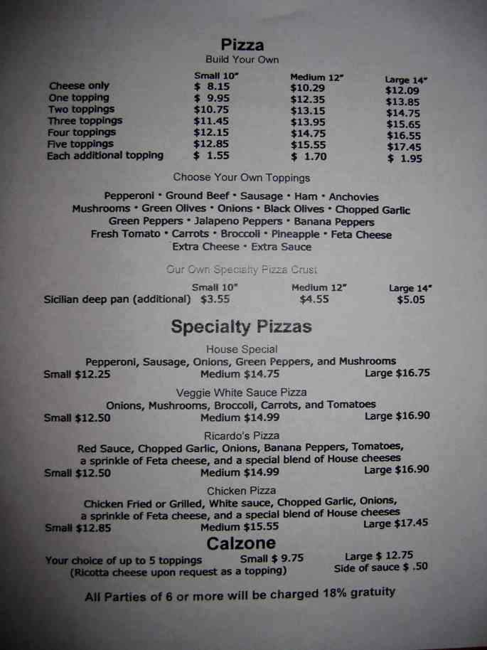 Angelo's Family Pizza & Pasta - Waynesville, NC menu_pic