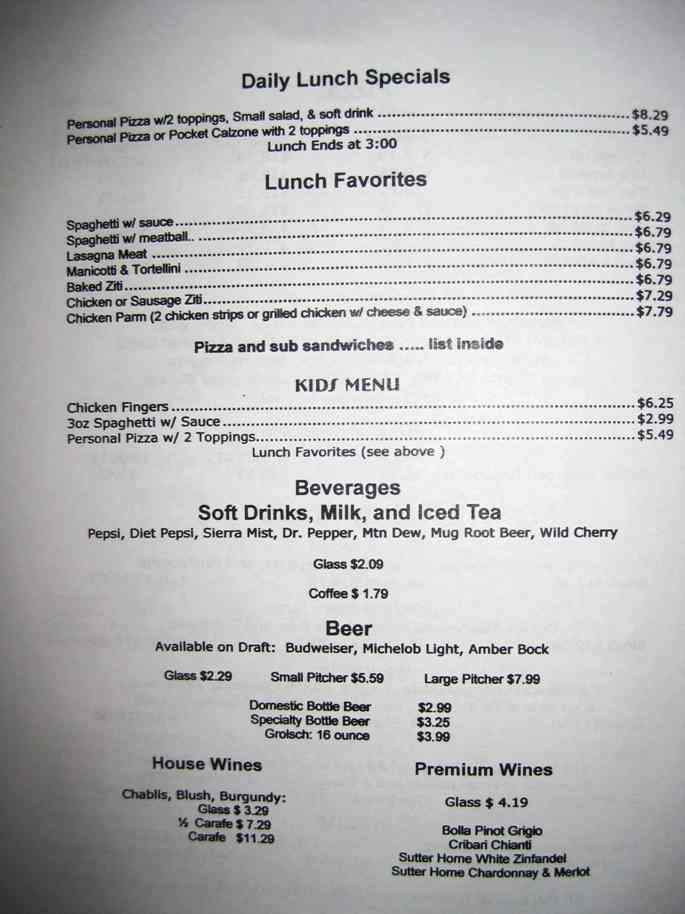 Angelo's Family Pizza & Pasta - Waynesville, NC menu_pic