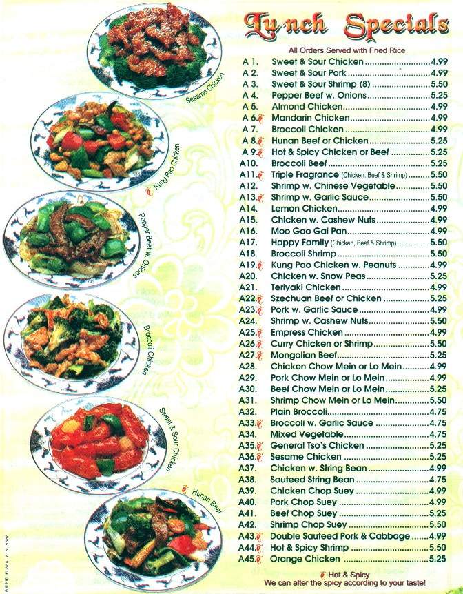 Egg Roll Fortune - Dallas, TX menu_pic