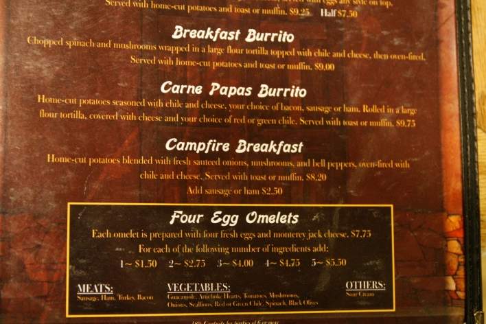 Guadalupe Cafe - Santa Fe, NM menu_pic