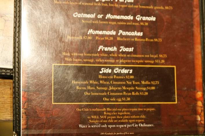 Guadalupe Cafe - Santa Fe, NM menu_pic