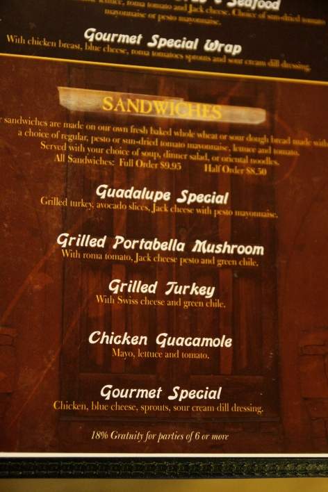 Guadalupe Cafe - Santa Fe, NM menu_pic