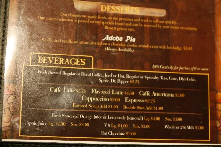 Guadalupe Cafe - Santa Fe, NM menu_pic