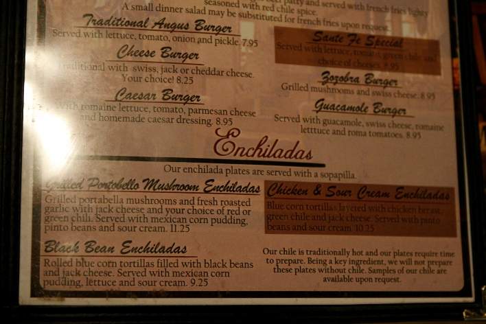 Guadalupe Cafe - Santa Fe, NM menu_pic