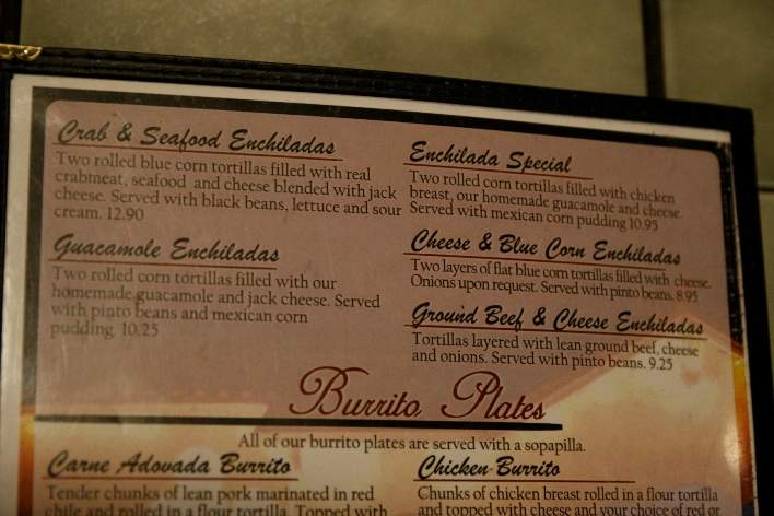 Guadalupe Cafe - Santa Fe, NM menu_pic