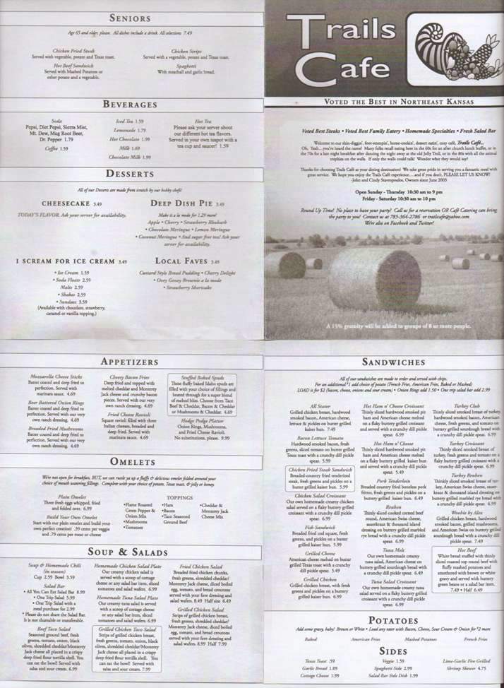 Trails Cafe - Holton, KS menu_pic