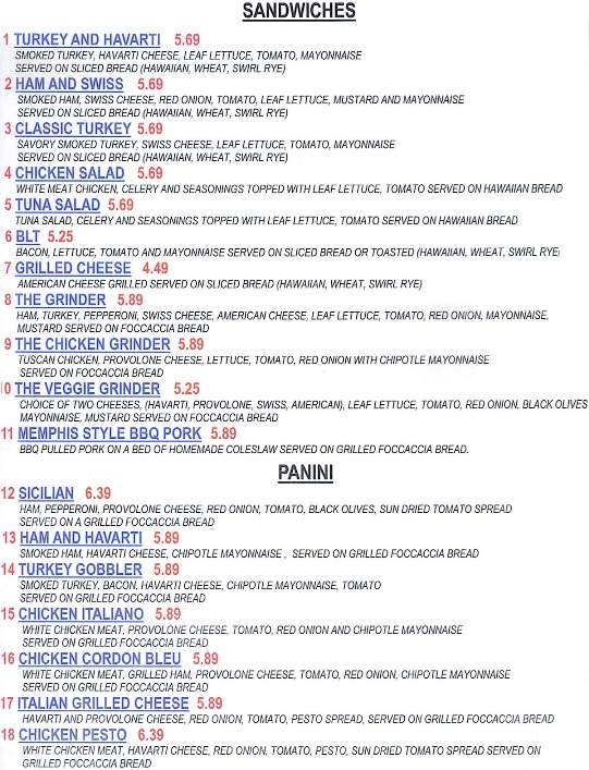 Java Express - Springfield, IL menu_pic
