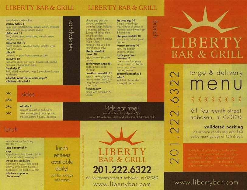 Liberty Bar & Grill - Hoboken, NJ menu_pic