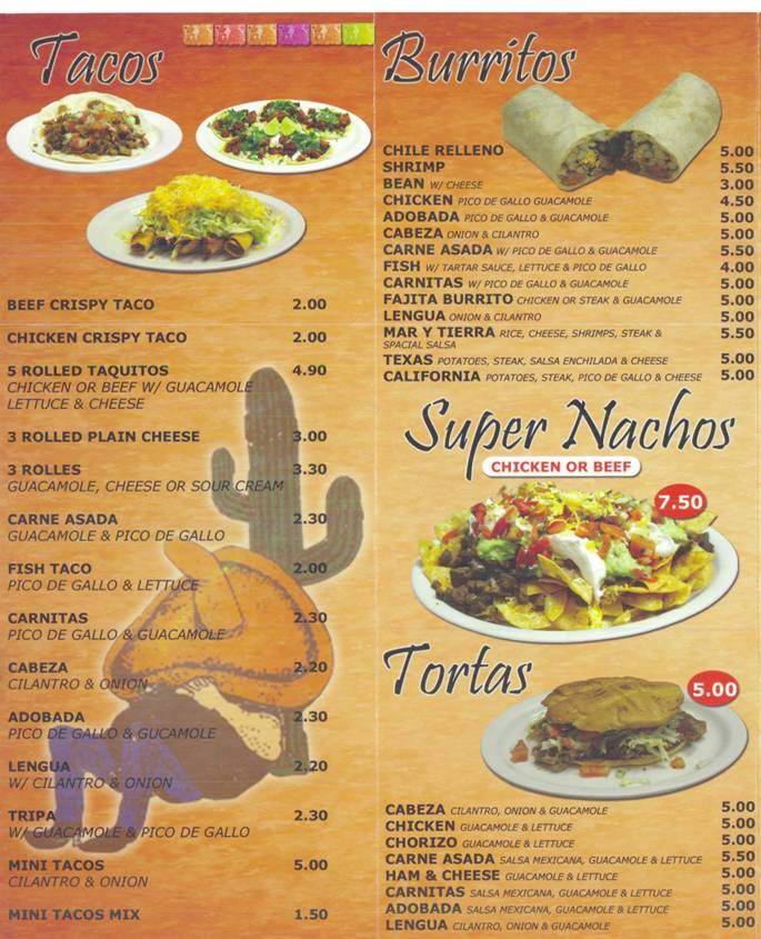 Los Roberto's Taco Shop - San Antonio, TX menu_pic