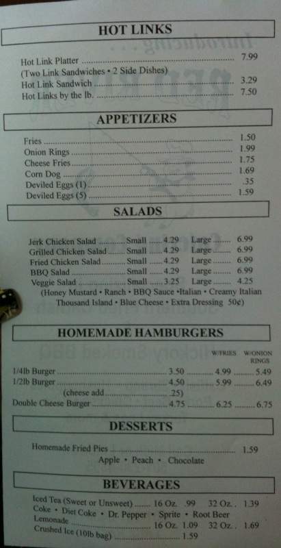 Mick's Bar-B-Q - North Little Rock, AR menu_pic