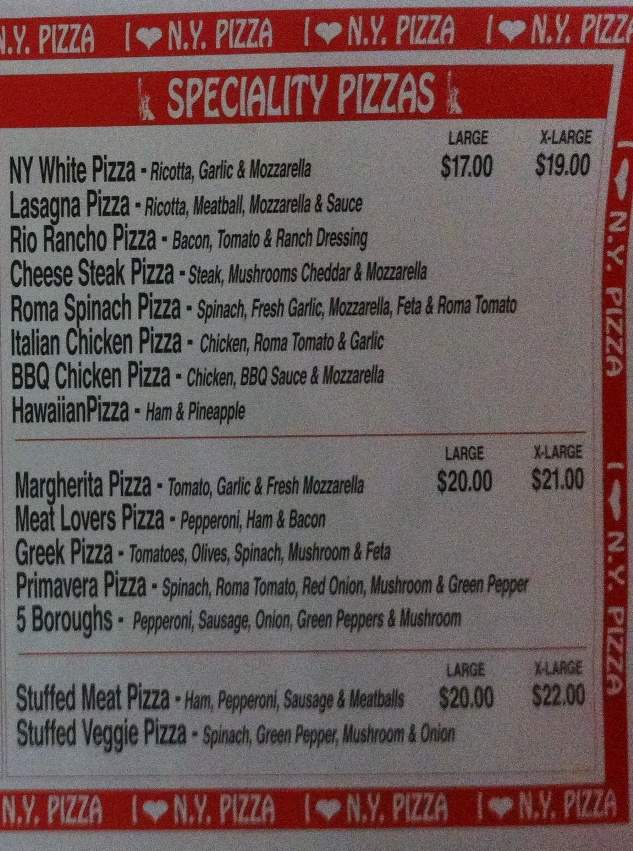 I Love Ny Pizza - Wilmington, NC menu_pic