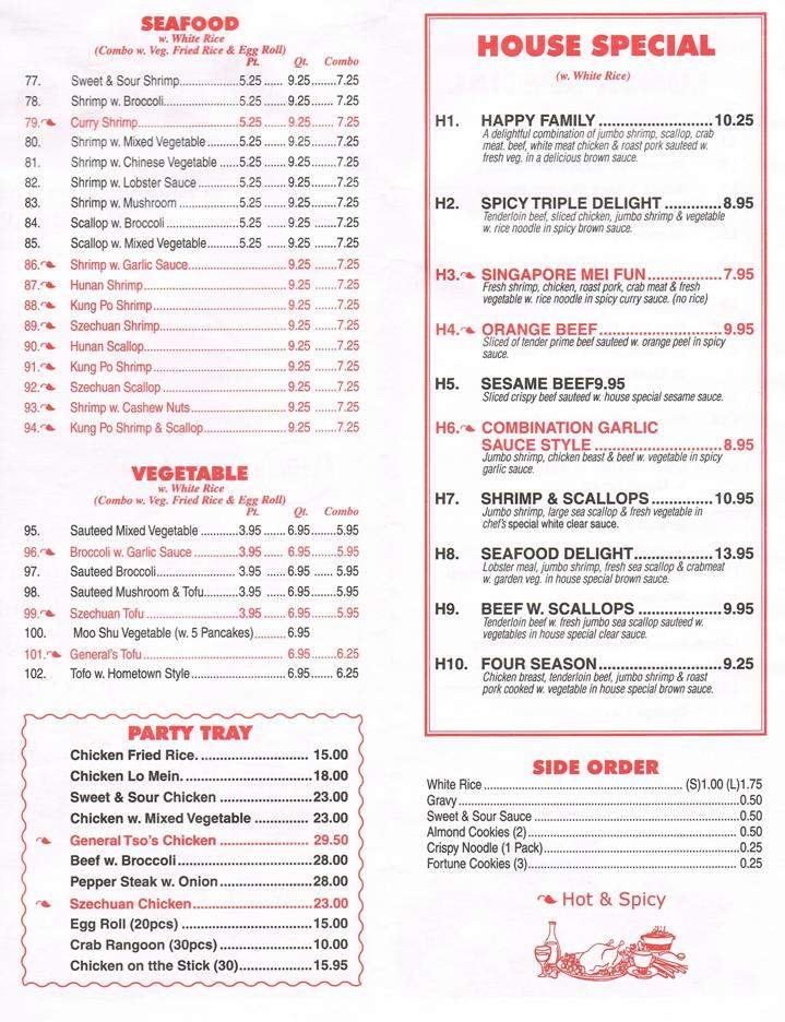 Panda Buffet - Westland, MI menu_pic