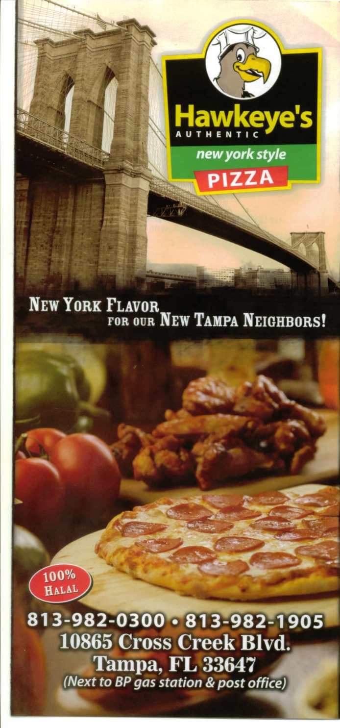 Hawkeye Nys Pizza - Tampa, FL menu_pic