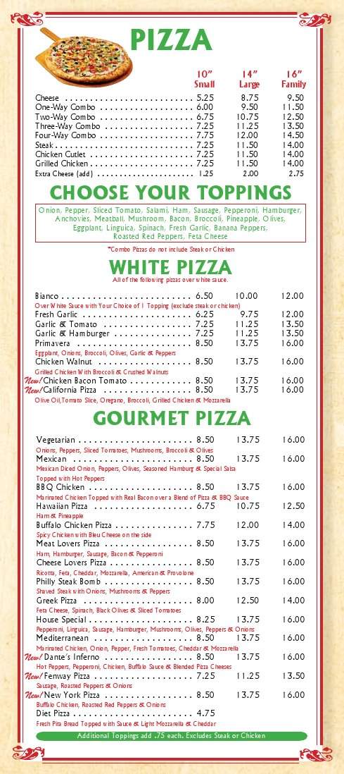 Rhodes Pizza & Restaurant - Riverside, RI menu_pic