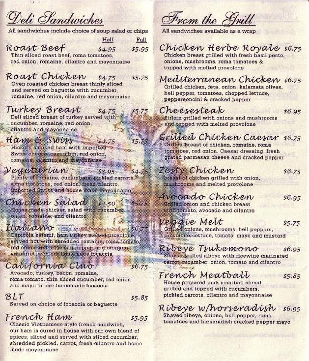 Sandwich De Paris - San Antonio, TX menu_pic