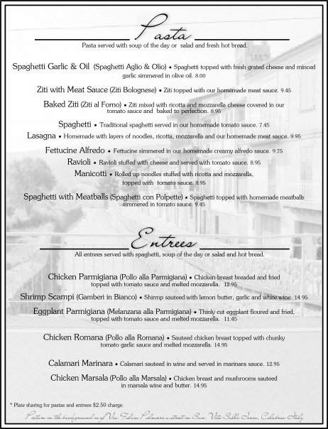 San Vito Italian Restaurant & Pizzeria - Ruskin, FL menu_pic