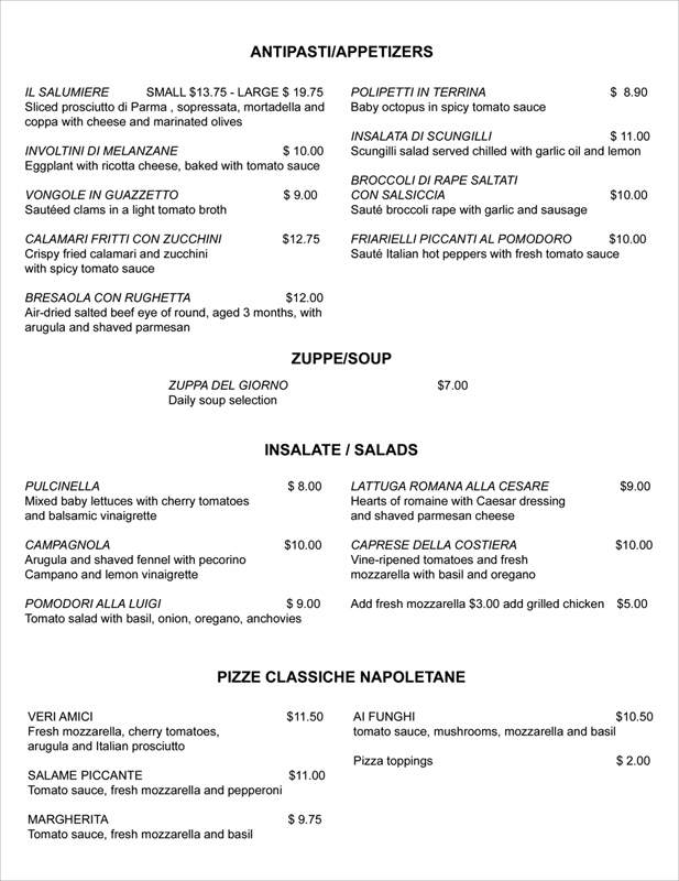 Cafe Veri Amici - Delray Beach, FL menu_pic