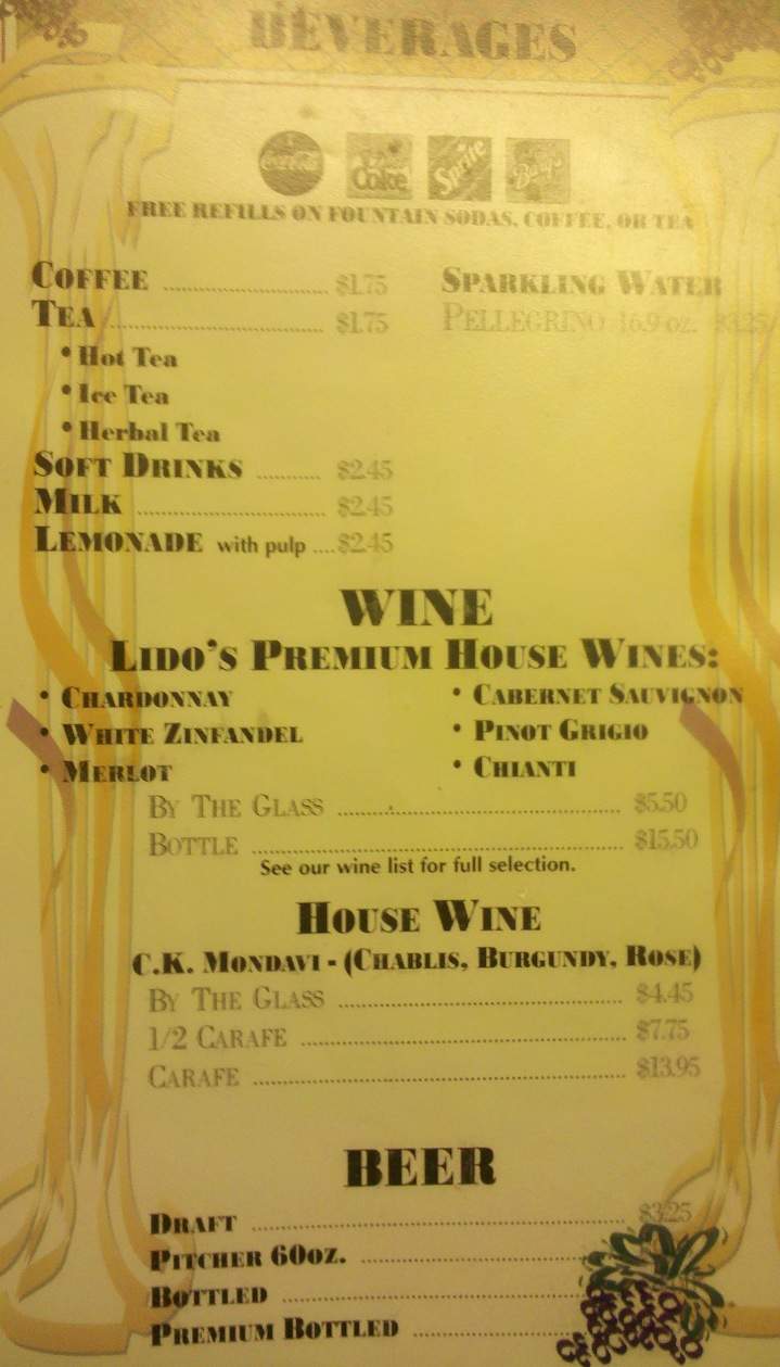 Lido Pizza - Van Nuys, CA menu_pic