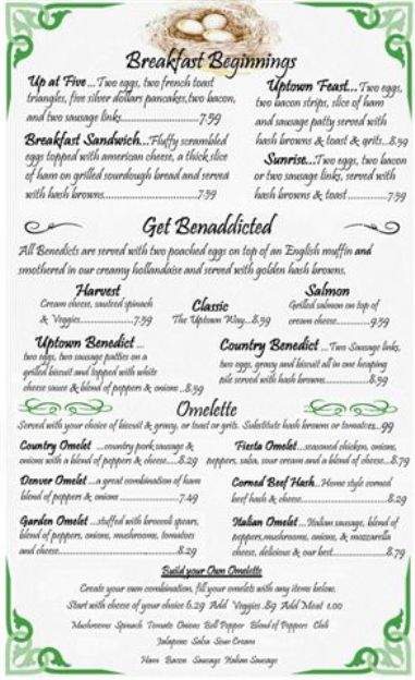 Uptown Breakfast - Alpharetta, GA menu_pic