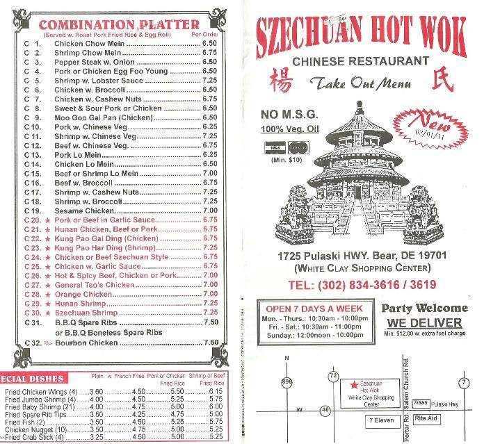 Szechuan Hot Wok - Bear, DE menu_pic