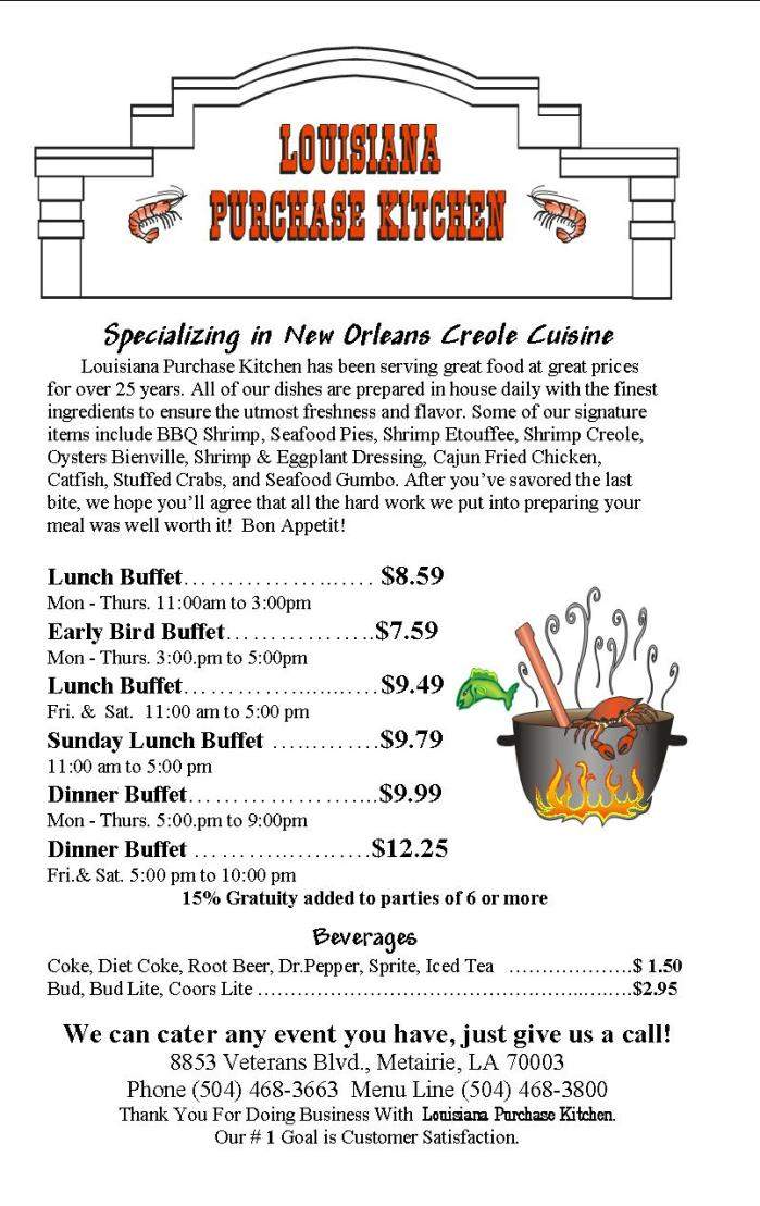 Louisiana Purchase Kitchen - Metairie, LA menu_pic