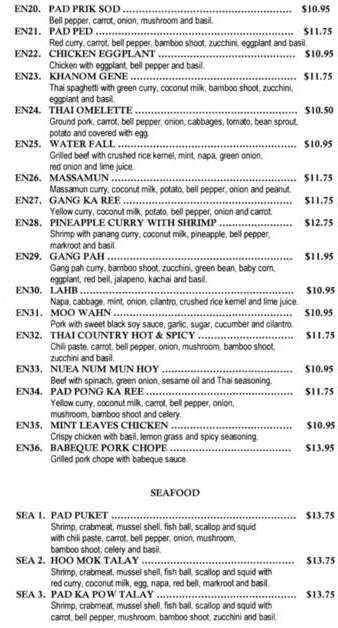 Tukta Thai - Dallas, TX menu_pic