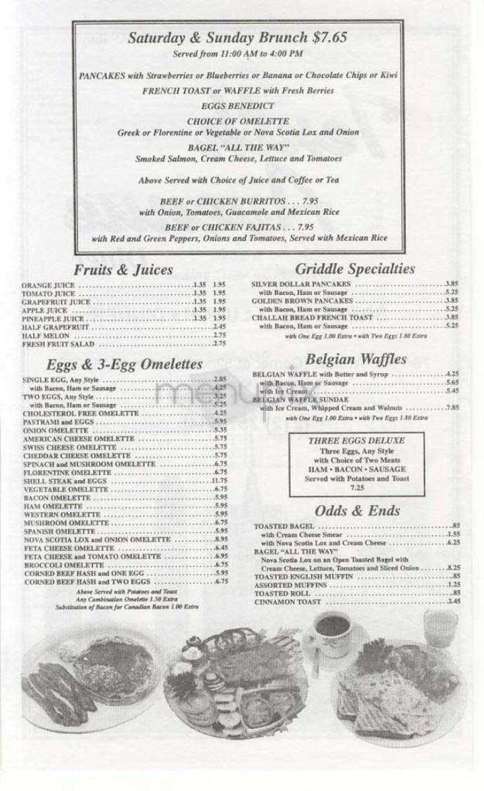 Tenth Avenue Diner - New York, NY menu_pic