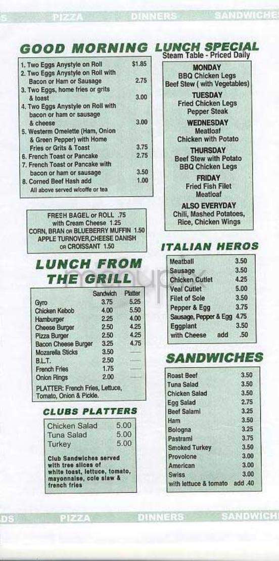 10th Avenue Pizza - New York, NY menu_pic