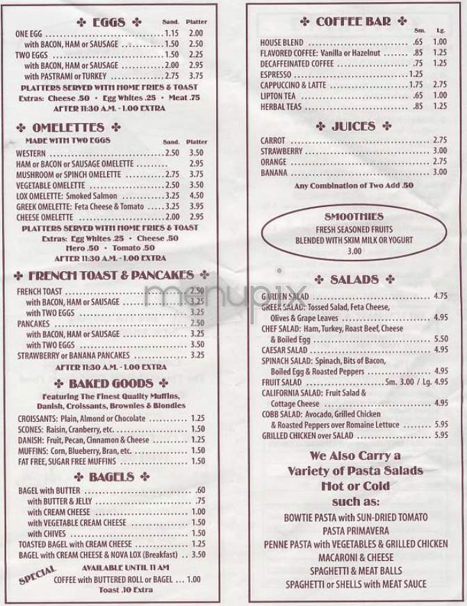 19 Street Chelsea Deli - New York, NY menu_pic