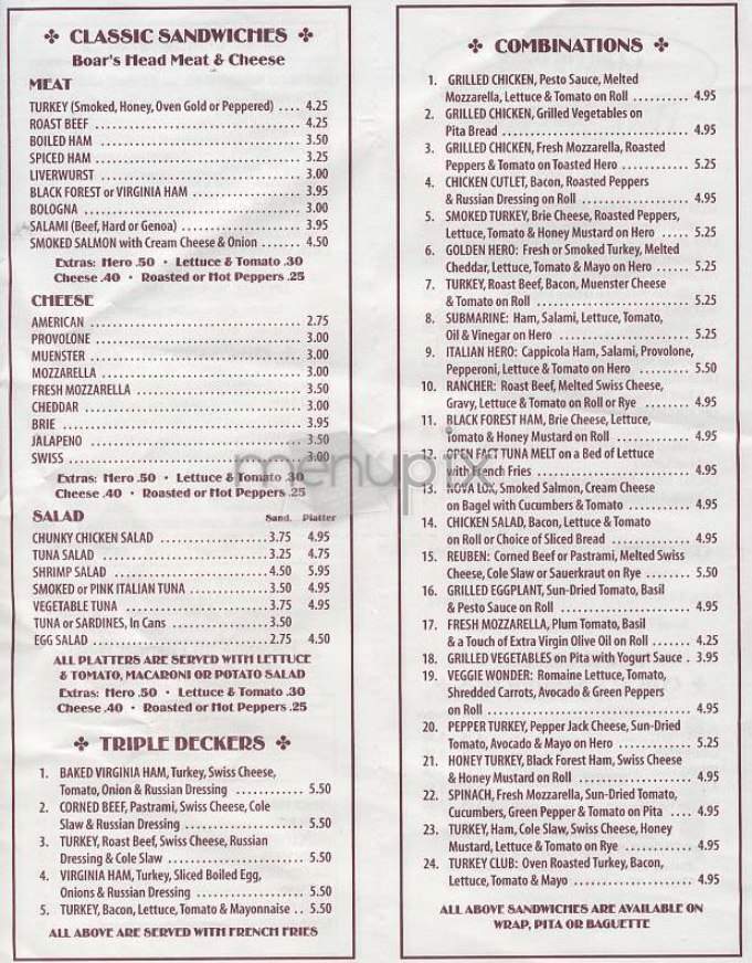 19 Street Chelsea Deli - New York, NY menu_pic