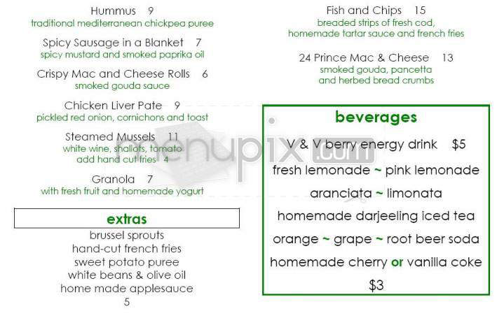 24 Prince - New York, NY menu_pic