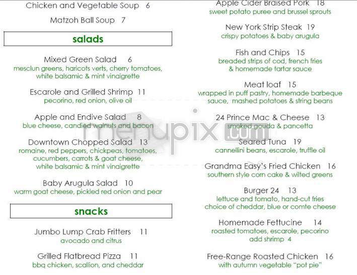 24 Prince - New York, NY menu_pic