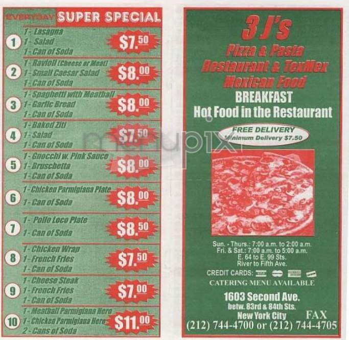 /300017/3-Js-Pizza-and-Fresh-Pasta-New-York-NY - New York, NY