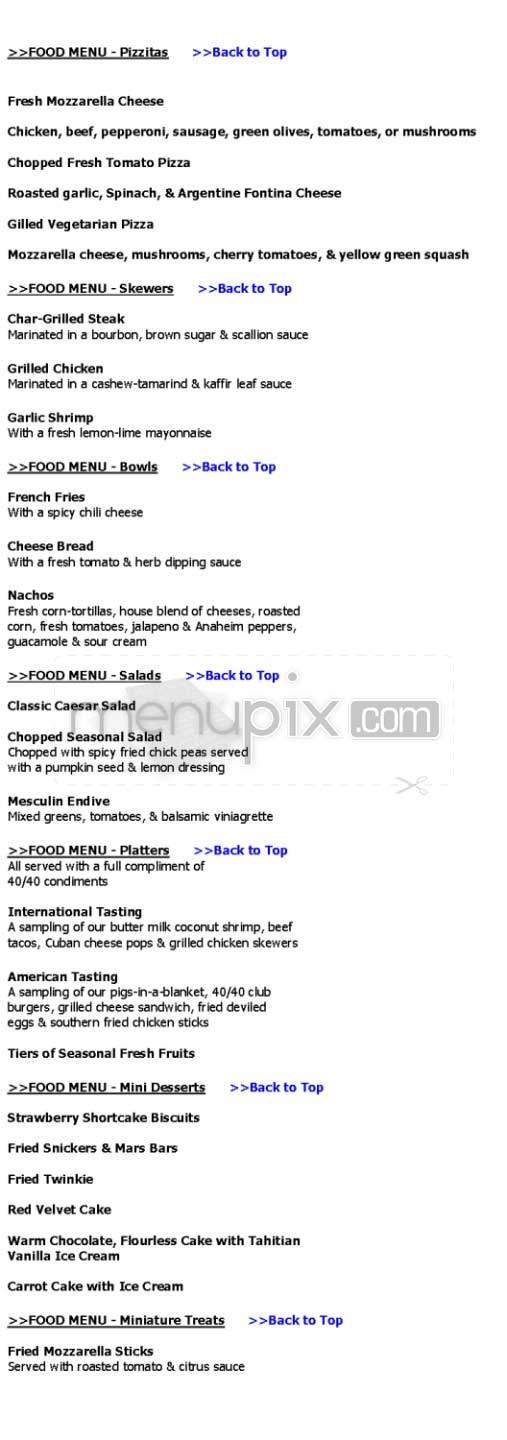 40-40 Club - New York, NY menu_pic