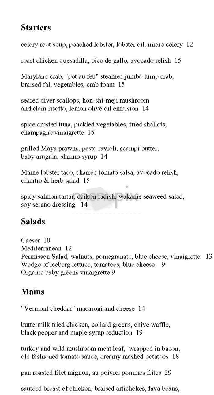 44 & X - New York, NY menu_pic