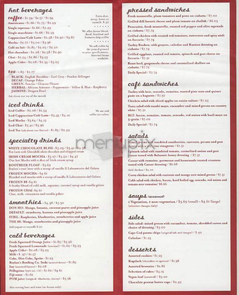 88 Orchard - New York, NY menu_pic