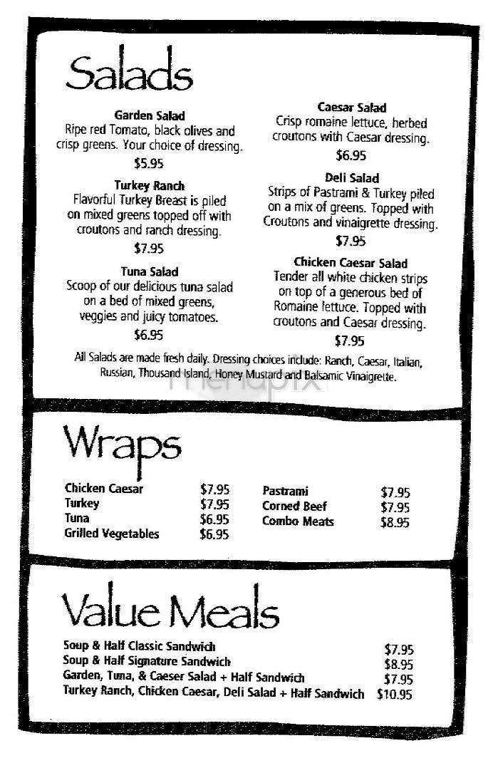 A Baguette Bar - New York, NY menu_pic