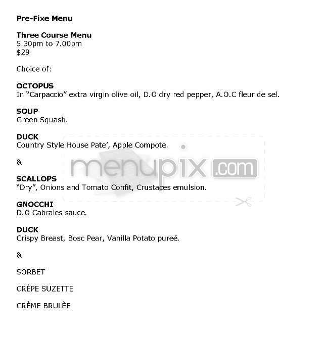 AOC Bedford - New York, NY menu_pic