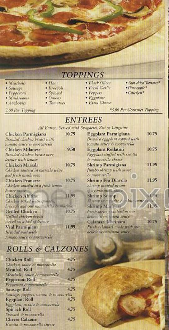 Abitino's Pizzeria - New York, NY menu_pic