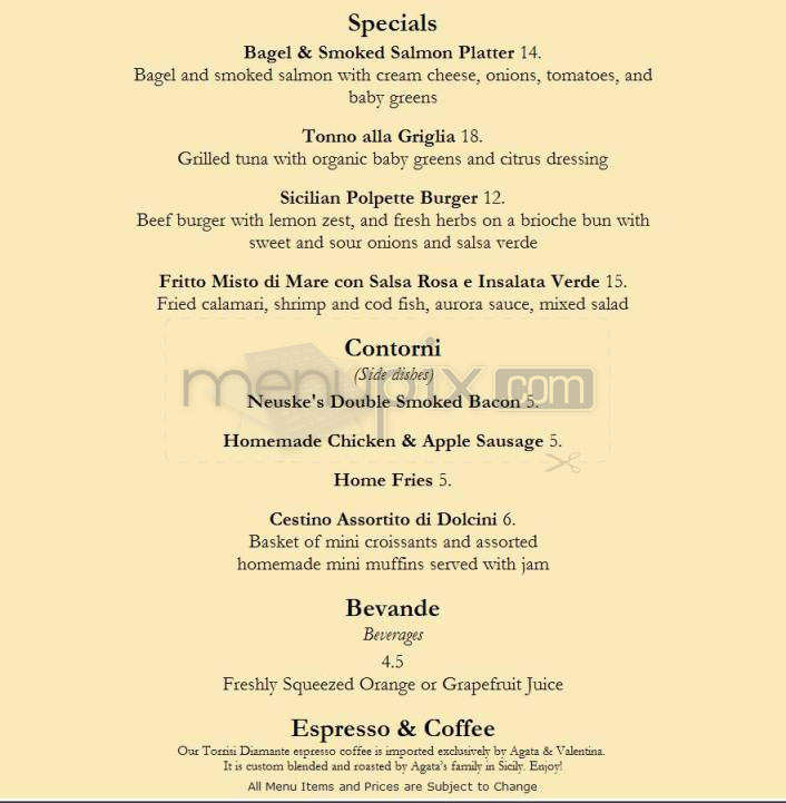 Agata & Valentina Grocery - New York, NY menu_pic