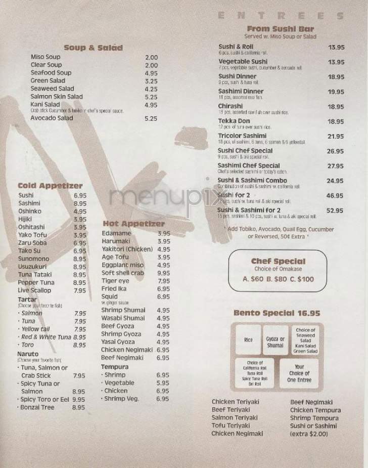 Aki Sushi II - New York, NY menu_pic