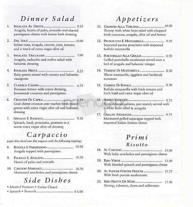 Al Dente - Los Angeles, CA menu_pic