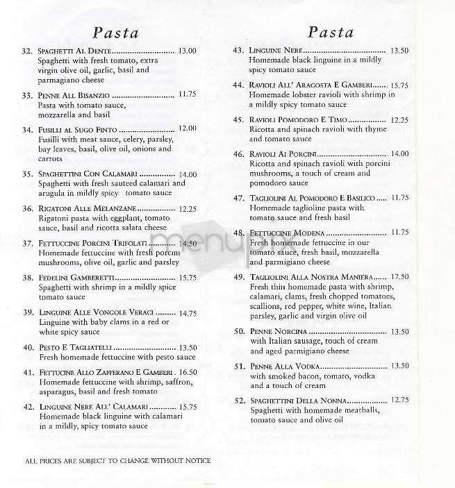 Al Dente - Los Angeles, CA menu_pic