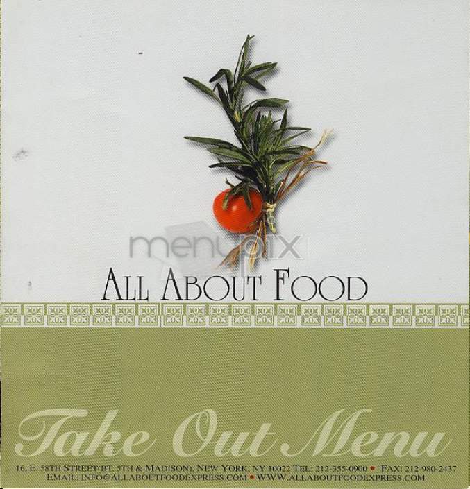 All About Food - New York, NY menu_pic