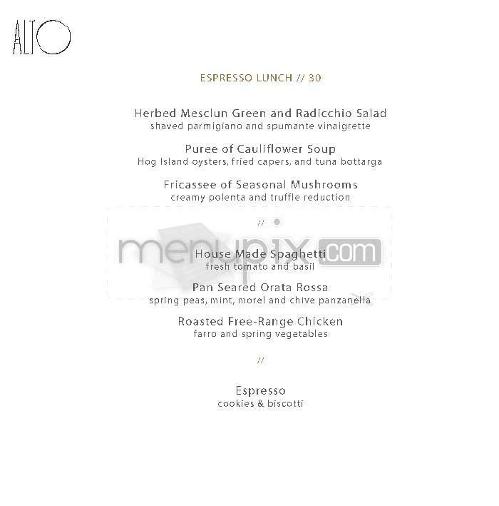 Alto - New York, NY menu_pic