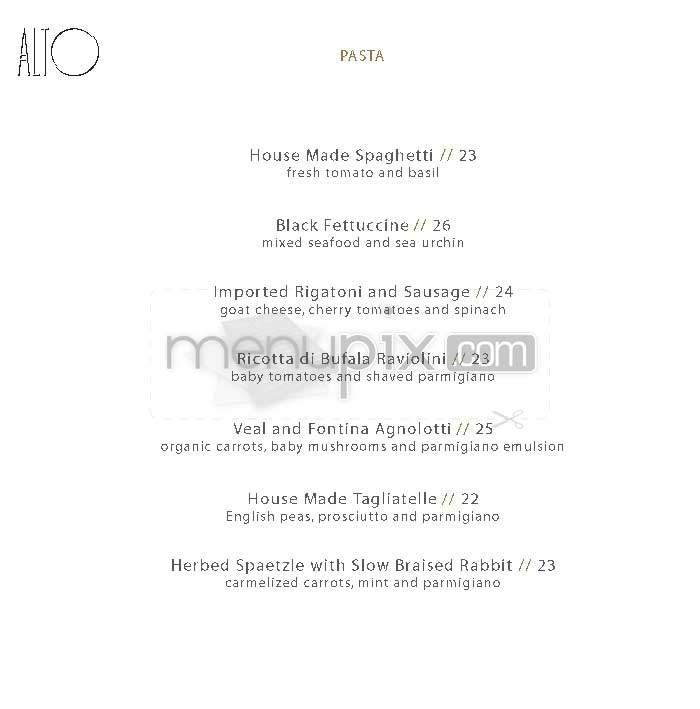 Alto - New York, NY menu_pic