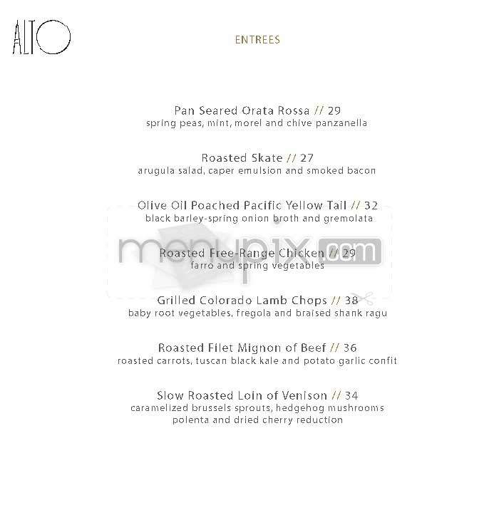 Alto - New York, NY menu_pic