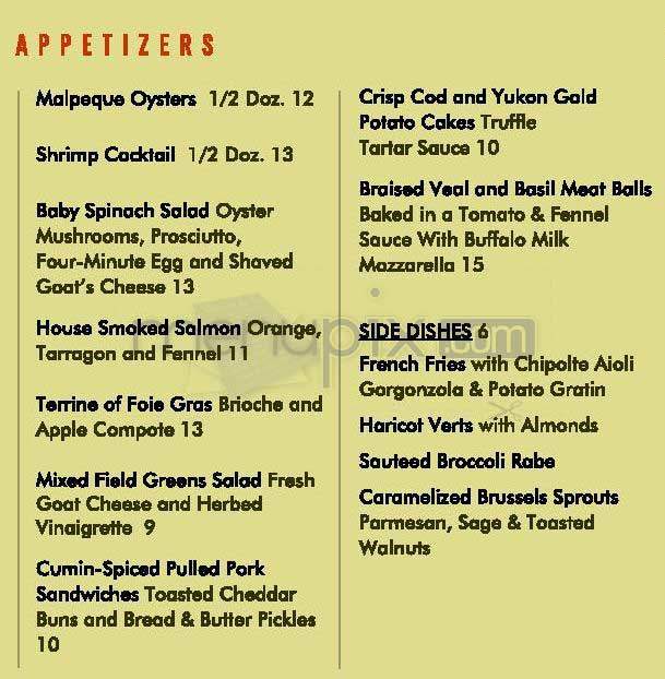 Amuse - New York, NY menu_pic
